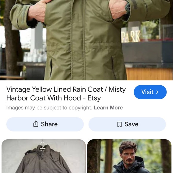 Misty Harbor Down Feathers Men's Olive Green Hooded Jacket Sz XL EUC - Picture 8 of 8